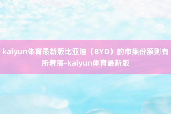 kaiyun体育最新版比亚迪（BYD）的市集份额则有所着落-kaiyun体育最新版