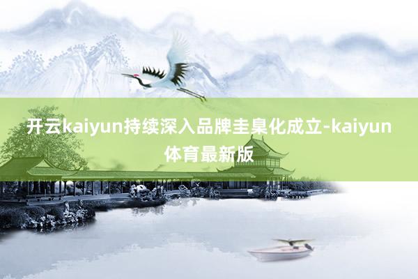 开云kaiyun持续深入品牌圭臬化成立-kaiyun体育最新版