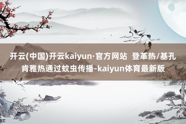 开云(中国)开云kaiyun·官方网站  登革热/基孔肯雅热通过蚊虫传播-kaiyun体育最新版