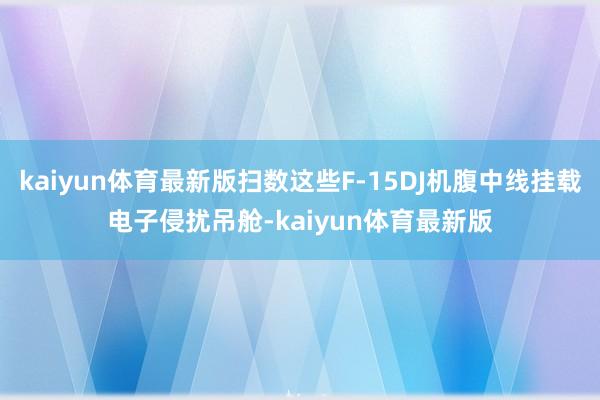 kaiyun体育最新版扫数这些F-15DJ机腹中线挂载电子侵扰吊舱-kaiyun体育最新版